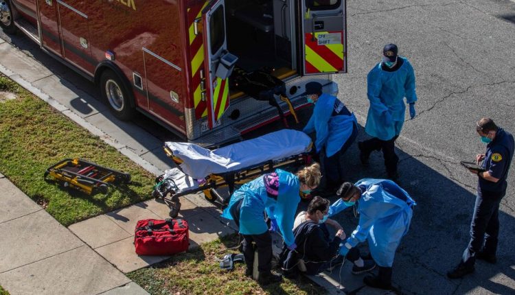 Running low on oxygen, emergency workers in Los Angeles County are told to administer the minimum necessary.