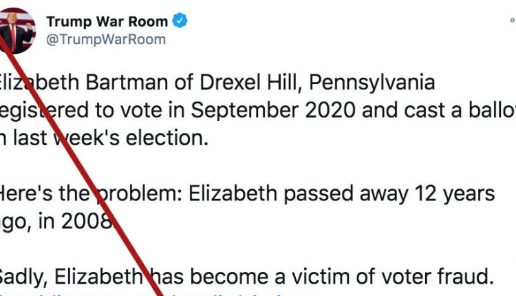 Pennsylvania man is accused of casting Trump vote for his dead mother.