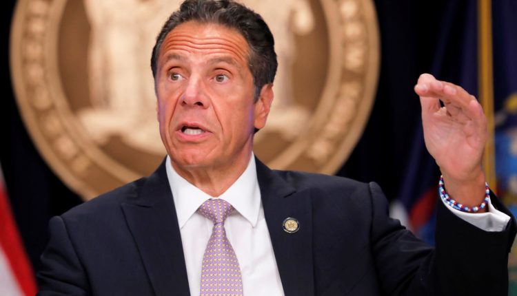 New York Gov. Andrew Cuomo holds a press briefing on Covid pandemic