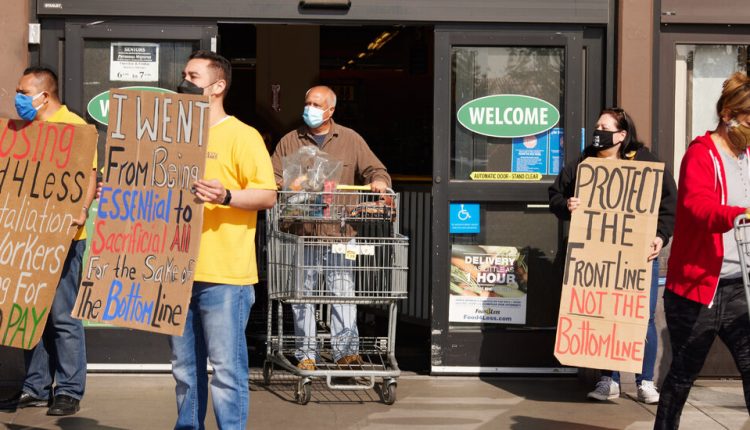 ‘We Are Forgotten’: Grocery Workers Hope for Higher Pay and Vaccinations