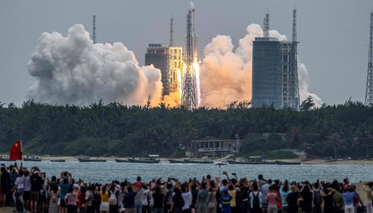 Long March 5B, a Chinese Rocket, Expected to Tumble Back to Earth